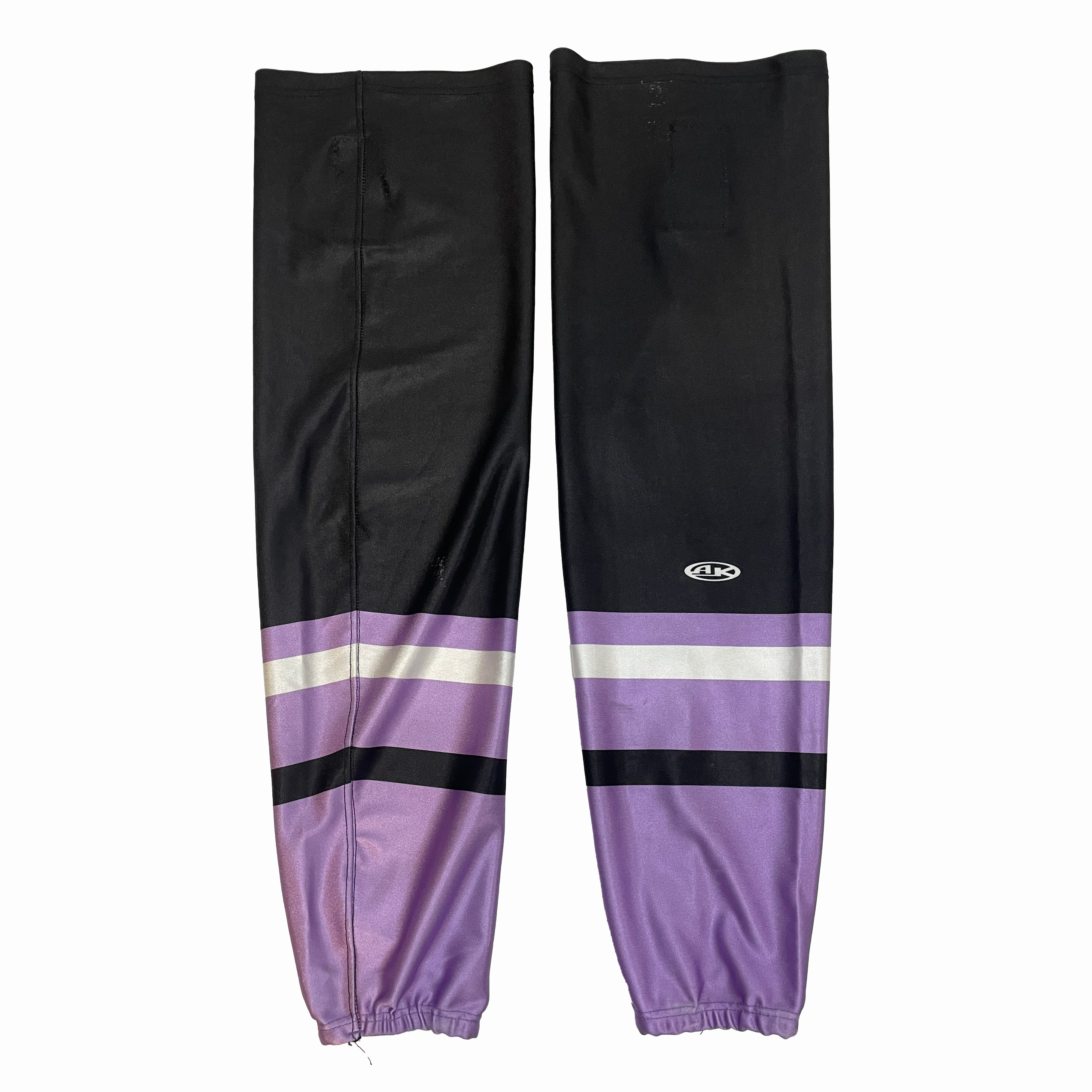 ECHL - Chaussettes de hockey AK d'occasion (noires/violettes)